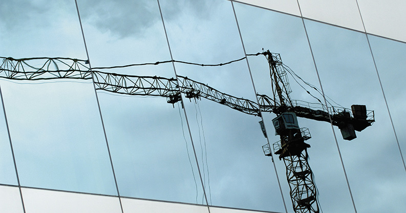 Large Construction Crane
