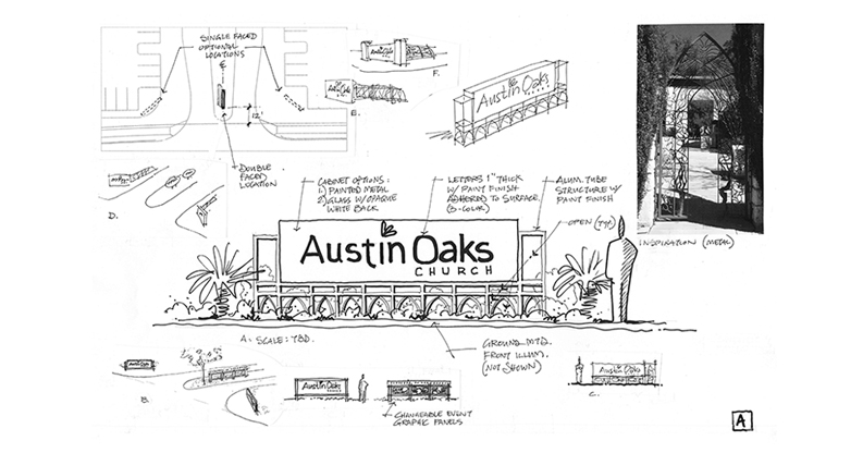 Austin Oaks Monument Concept 1