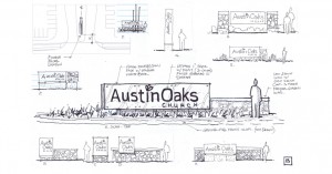 Austin Oaks Monument concept