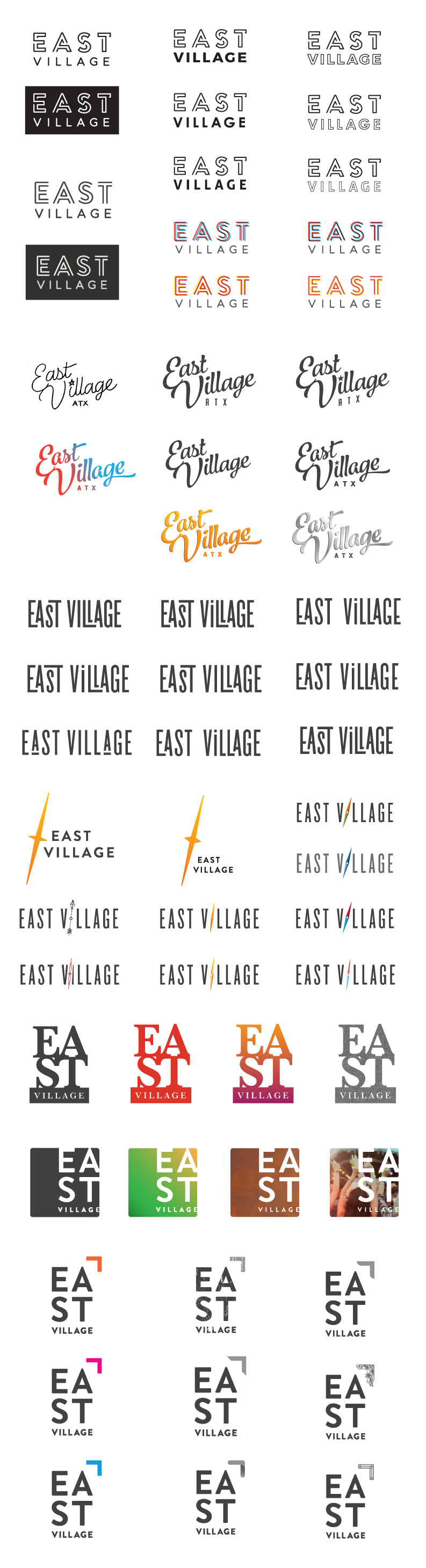 east village logo concepts