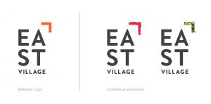 East Village brand identity logo