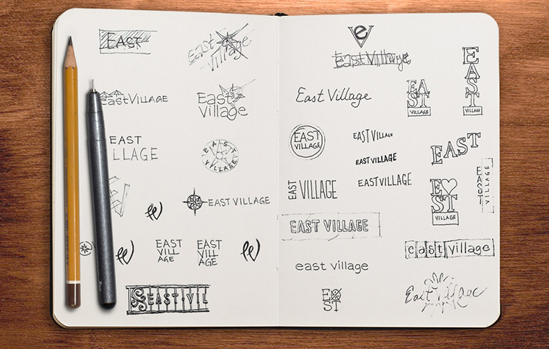 east-village-identity-sketches