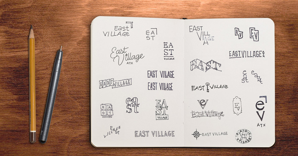 East Village brand identity