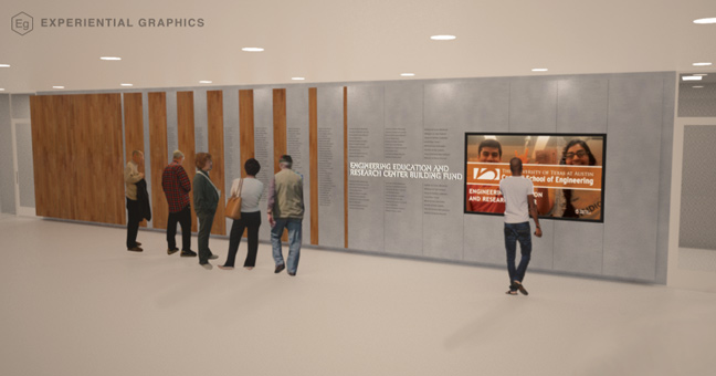 news-UTeerc-donorwall Computer rendering of UTEERC donor wall